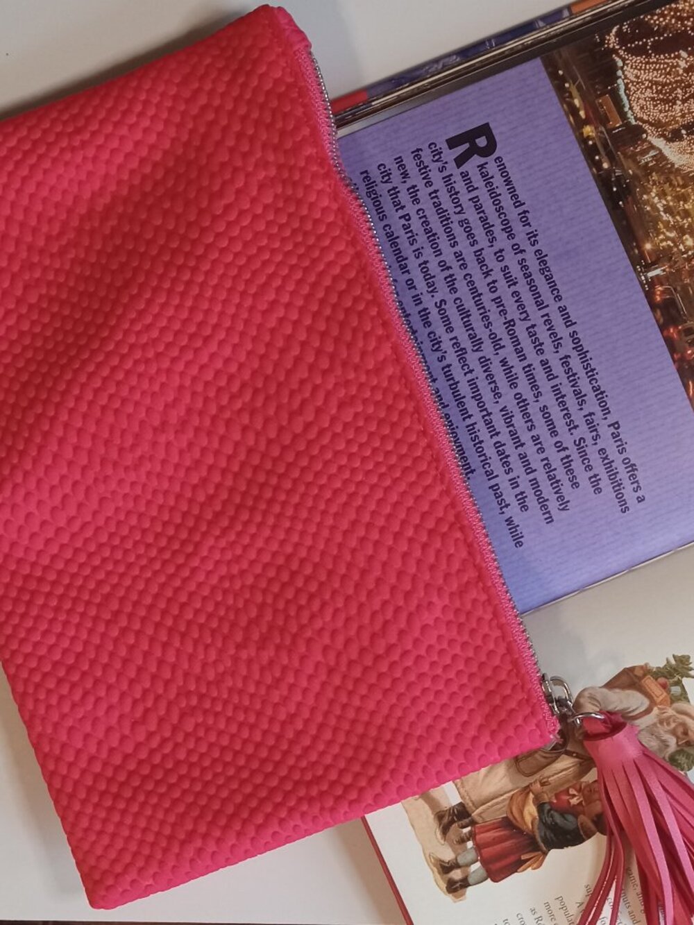 Elegant Brocade Pink Clutch - Quiet Class